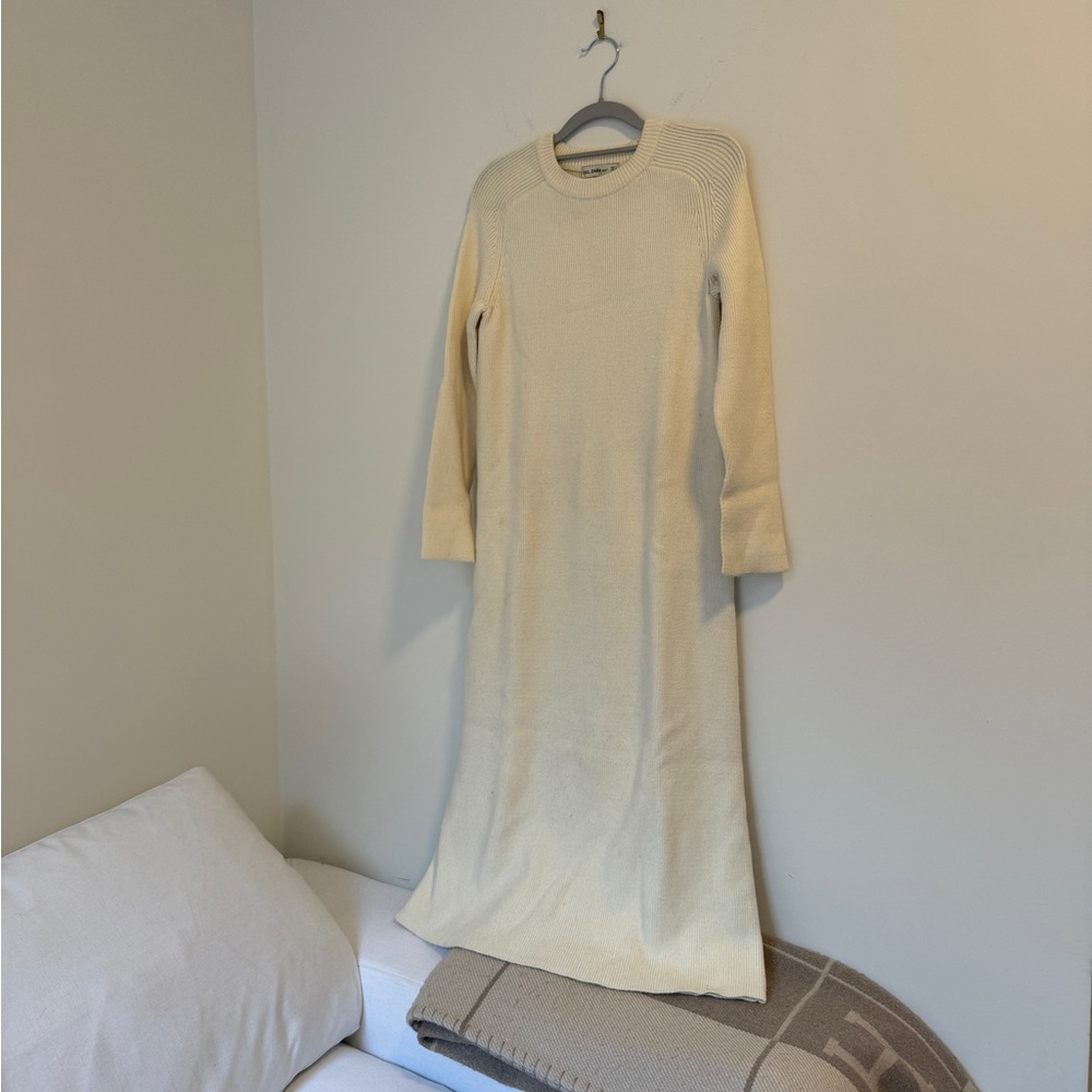 Zara cream knit dress - Picture 2 of 6